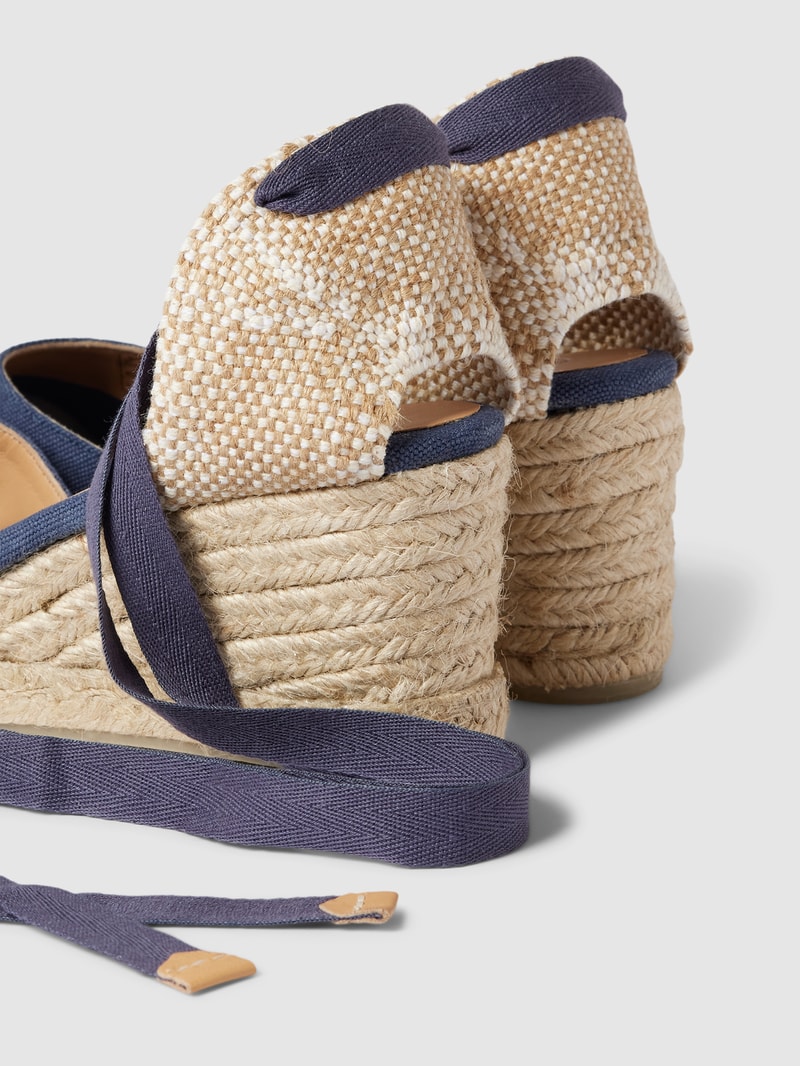 Wedges mit Schnürverschluss Modell 'CARINA' in marineblau