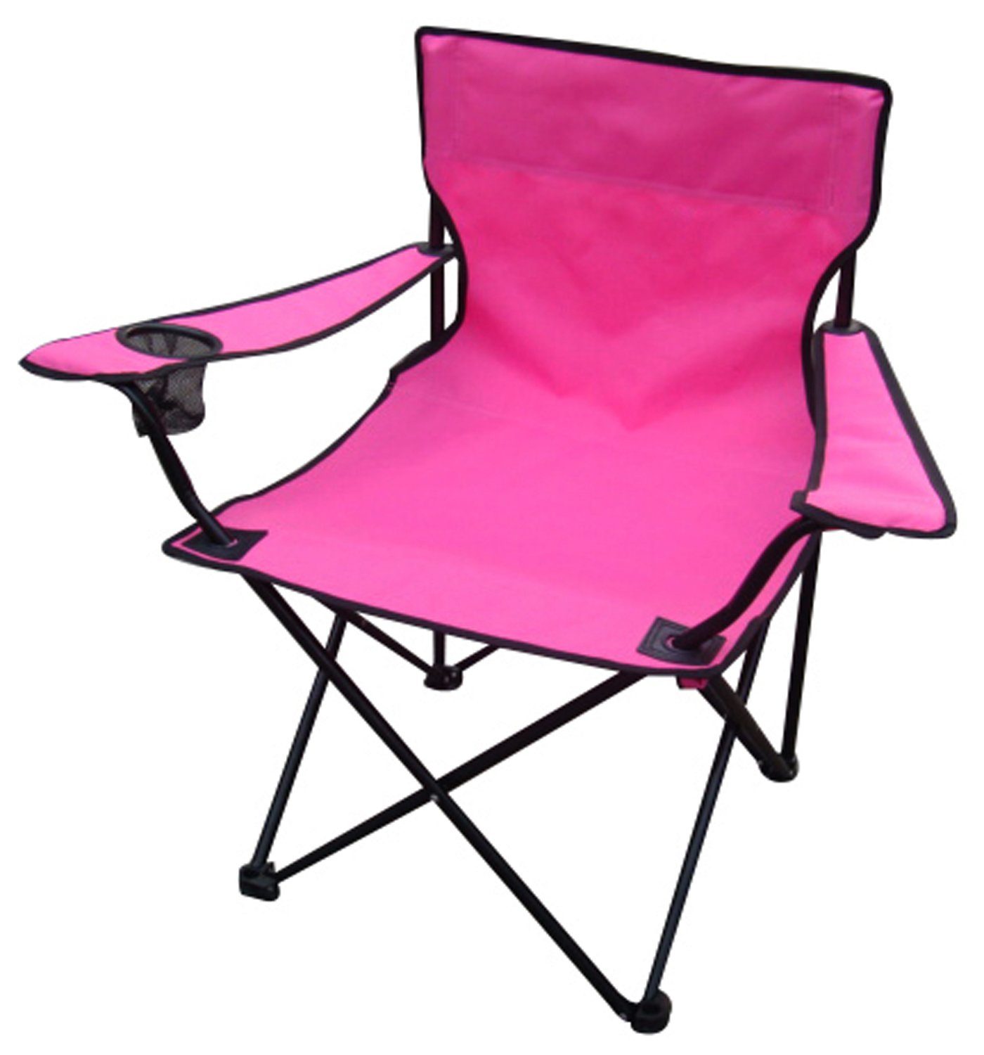 Mojawo Klappstuhl 2'er Set Anglersessel mit Getränkehalter und Tasche Pink