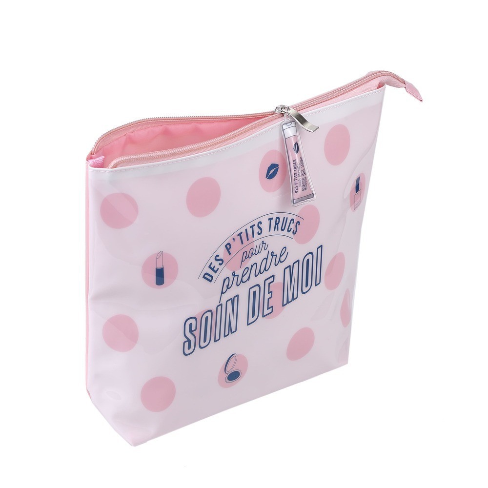 Toaletna torbica Take Care Pink & White - majhne stvari, ki me naredijo lepšo