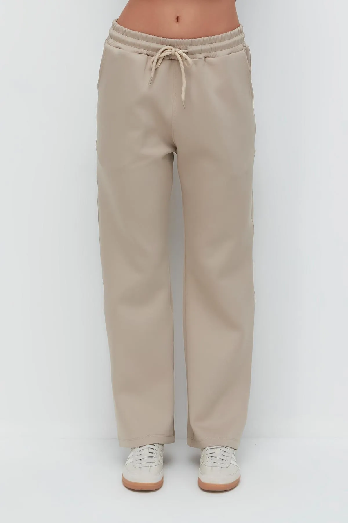 C&City  Jogginghose mit weitem Bein und spanischem Bein, 804 Stone