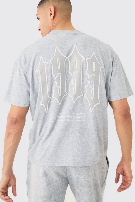 Oversize T-Shirt mit 1999-Print