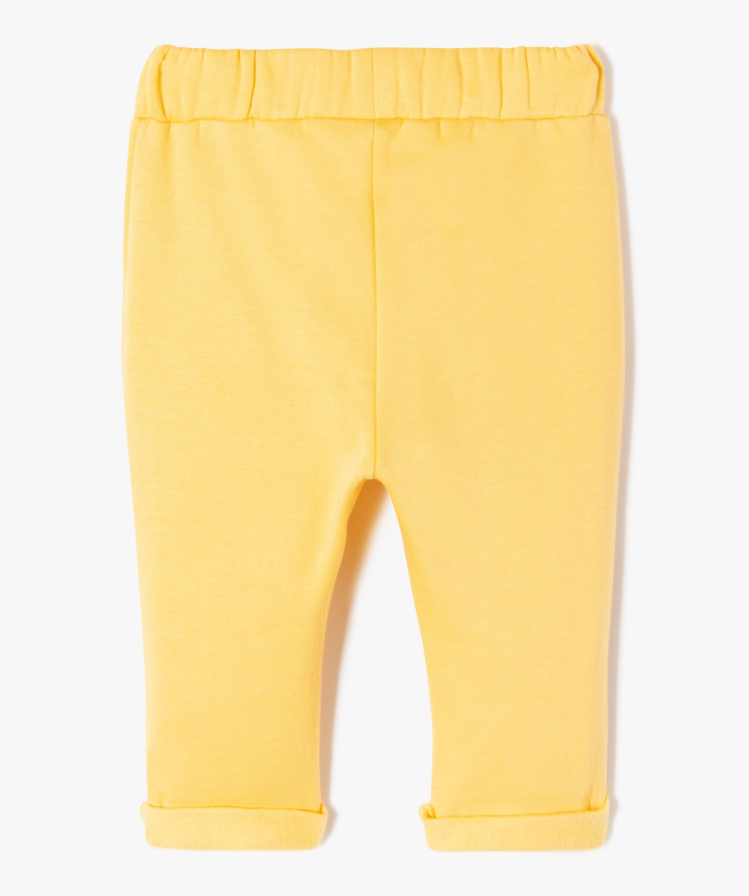 Pantalon en maille molletonnée avec motif Mickey bébé gar... jaune | GEMO