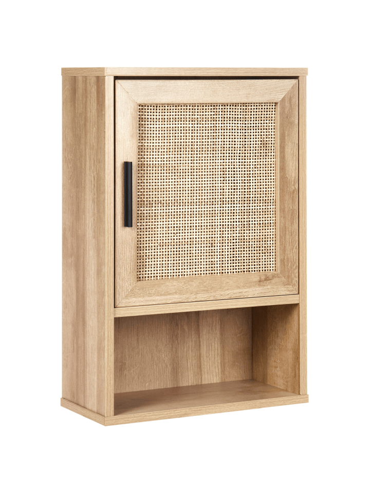 Beliani Badezimmerschrank ROSELL in Heller Holzfarbton - (W) 40 x (H) 60 x (L) 19 cm günstig kaufen onesize