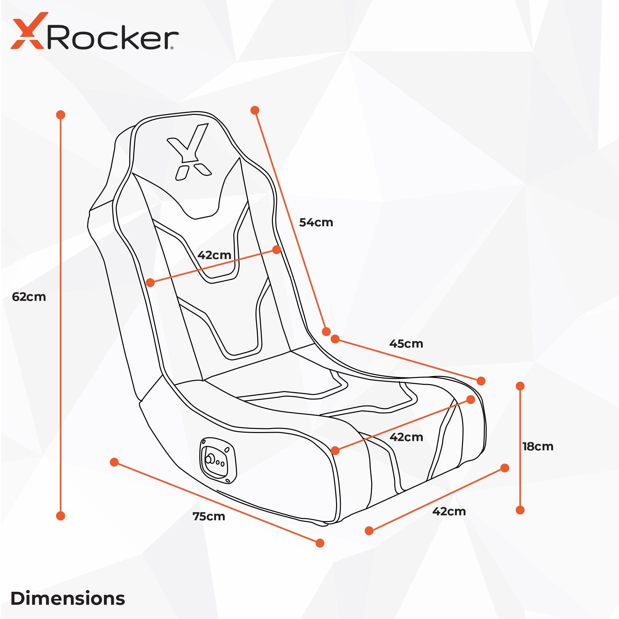 X Rocker Kindersessel Chimera RGB 2.0 Gaming Sessel mit 2.0 Audiosystem & Beleuchtung, für Kinder, für Jugendliche, für Teenager
