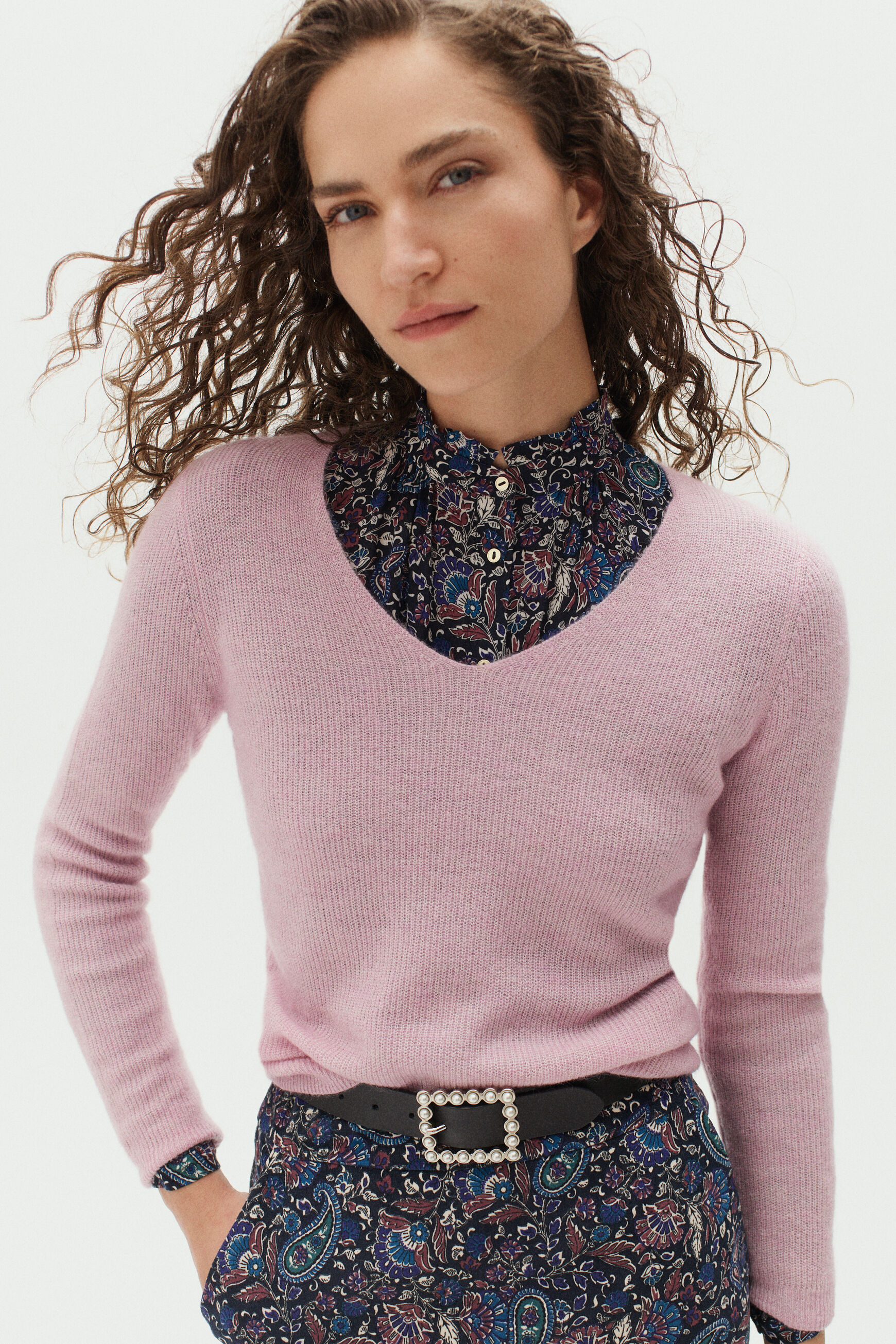 pull gaelle parme femme