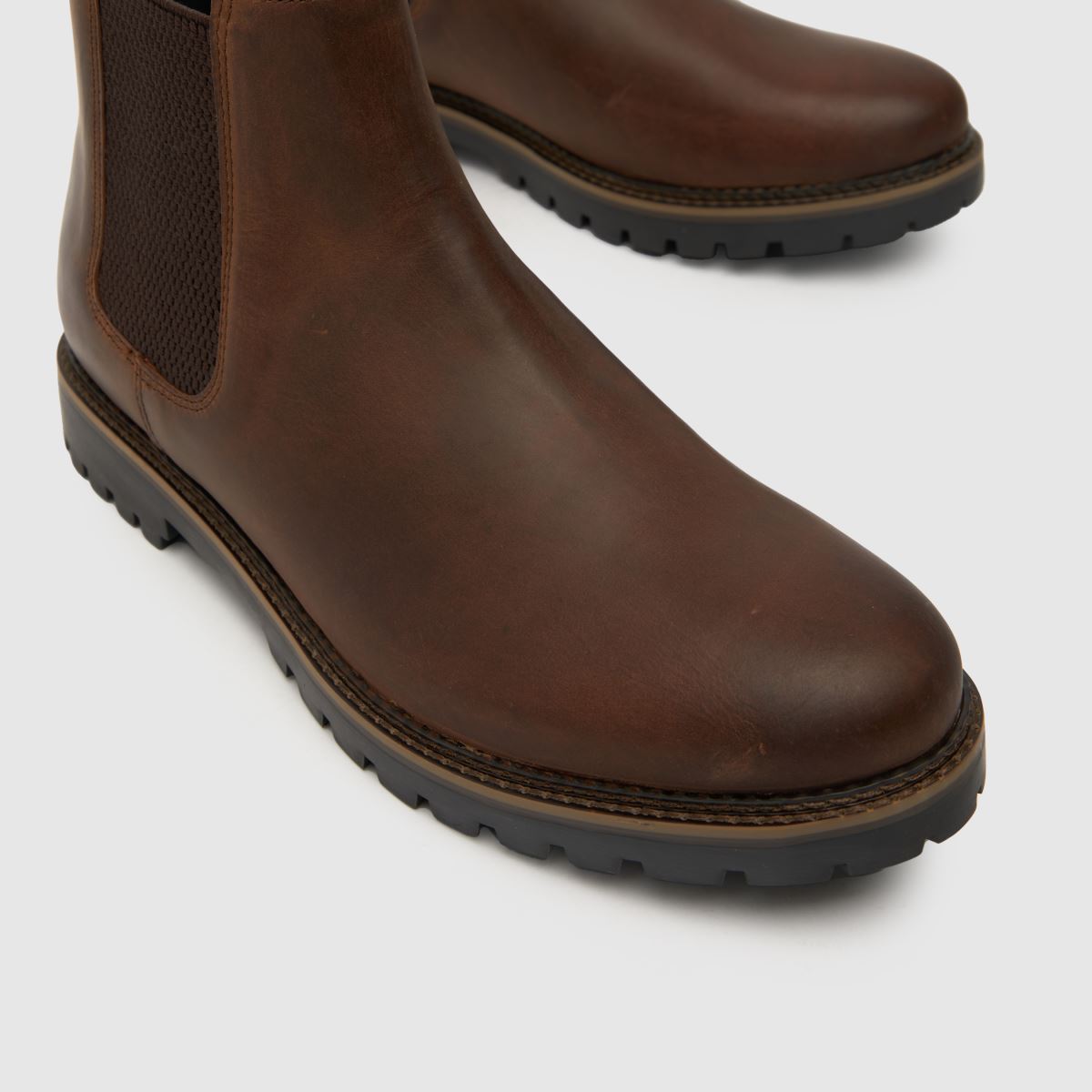 Schuh Dawson – Bruna chelsea-stövlar i läder
