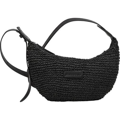 Marc O'Polo Crossbody-Banana-Bag aus Paper-Raffia und Echtleder