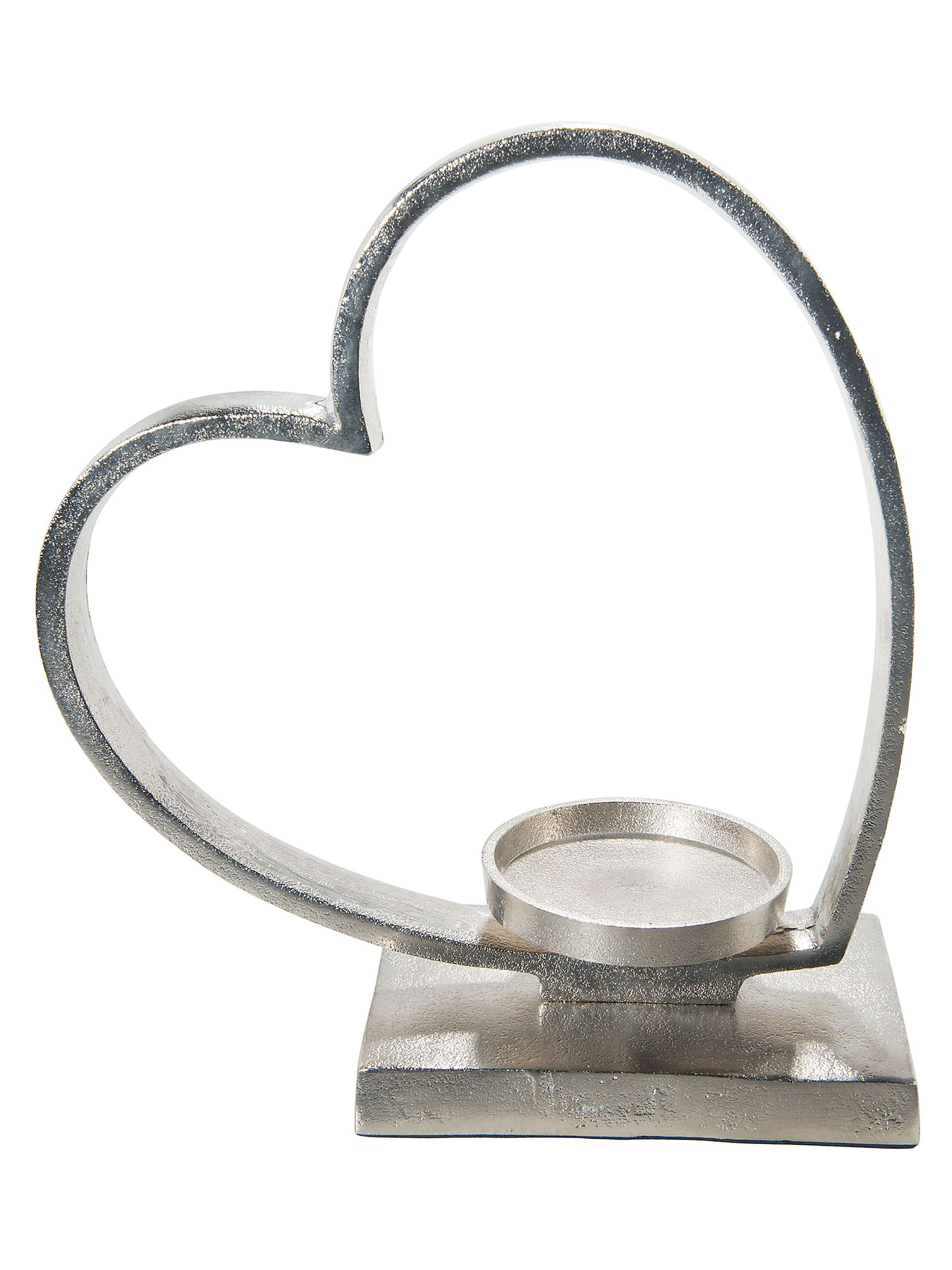 Single Heart Teelichthalter, Nickel