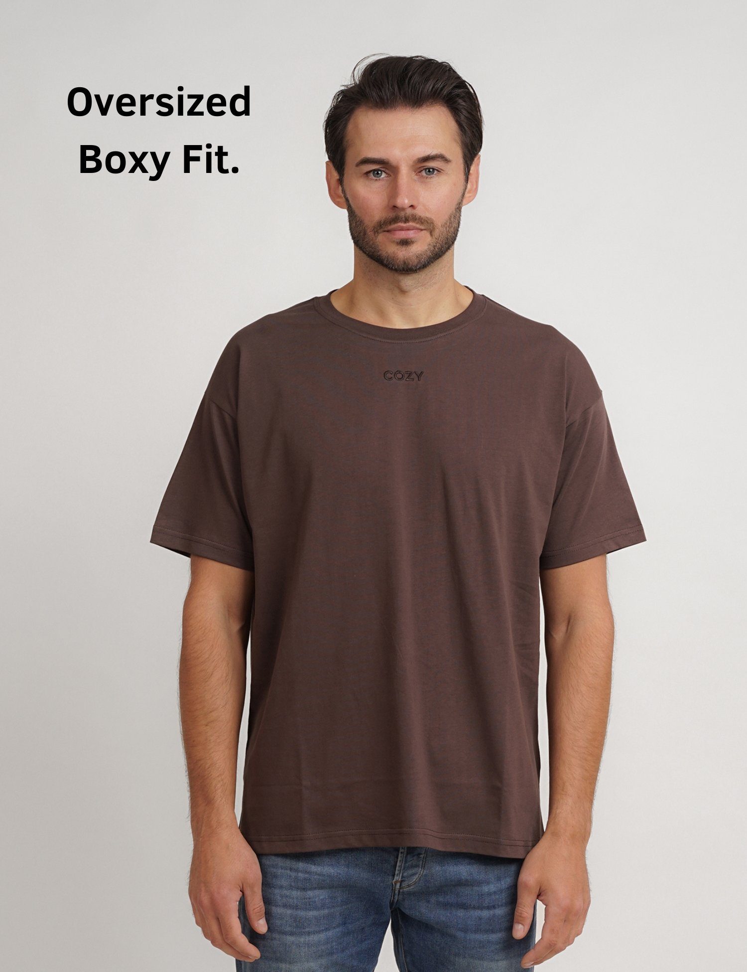 Cozy Panda T-Shirt Oversized Boxy-Fit aus 100% Baumwolle Made in Portugal