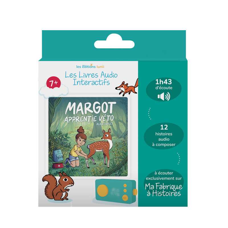 Coffret livre audio, Margot apprentie véto Lunii