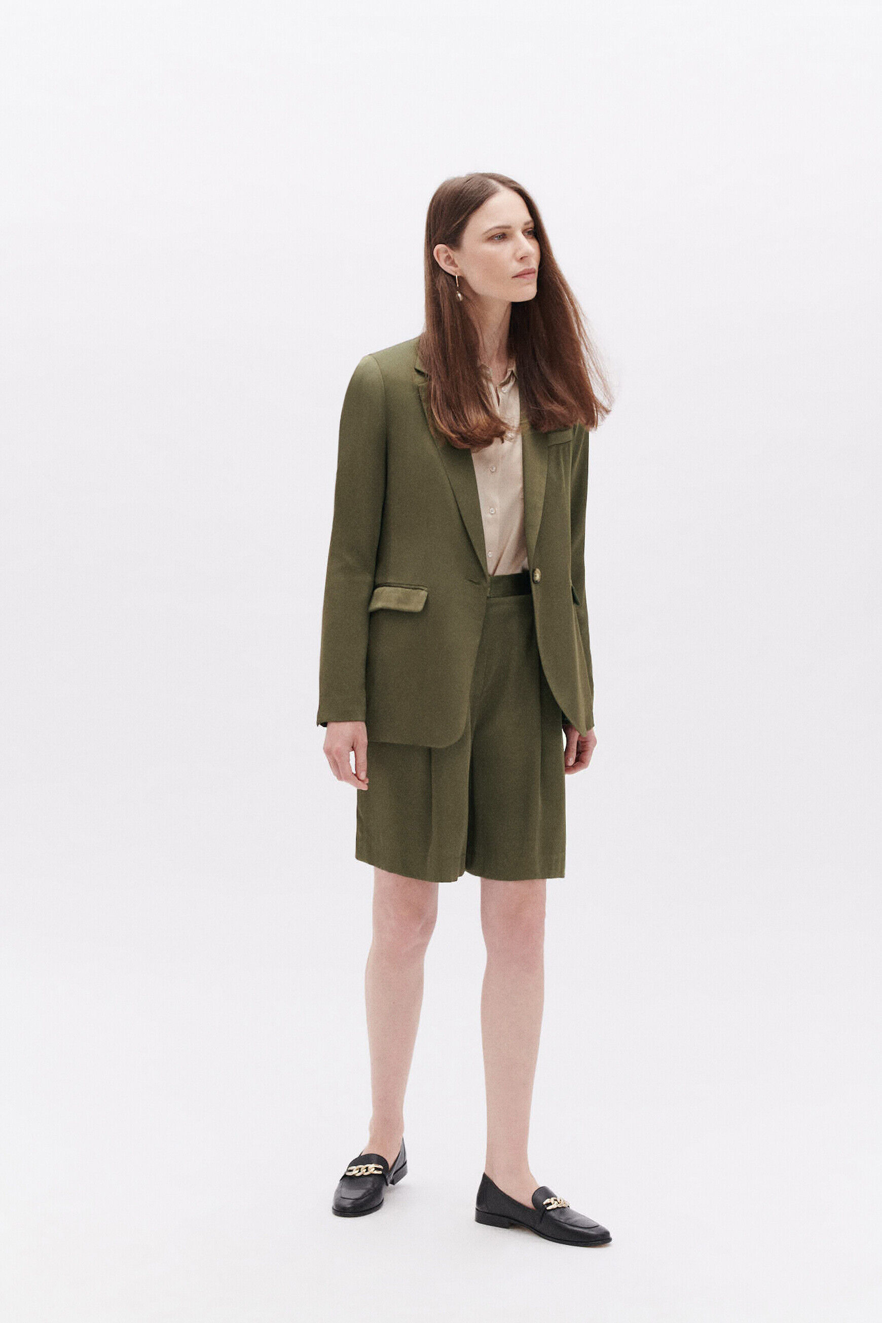 Blazer vceleste vert olive femme
