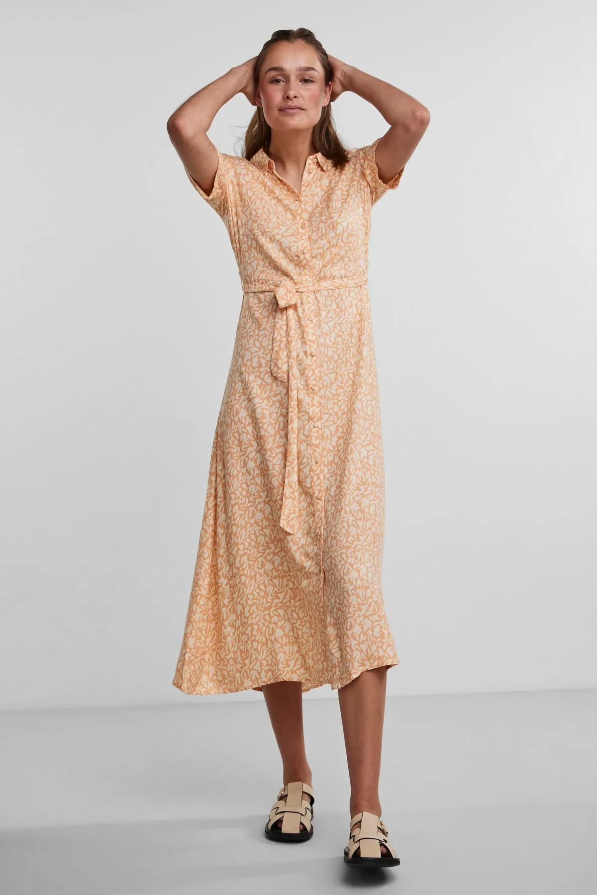 PIECES  Kleid Damen/Mädchen Peach Cobbler