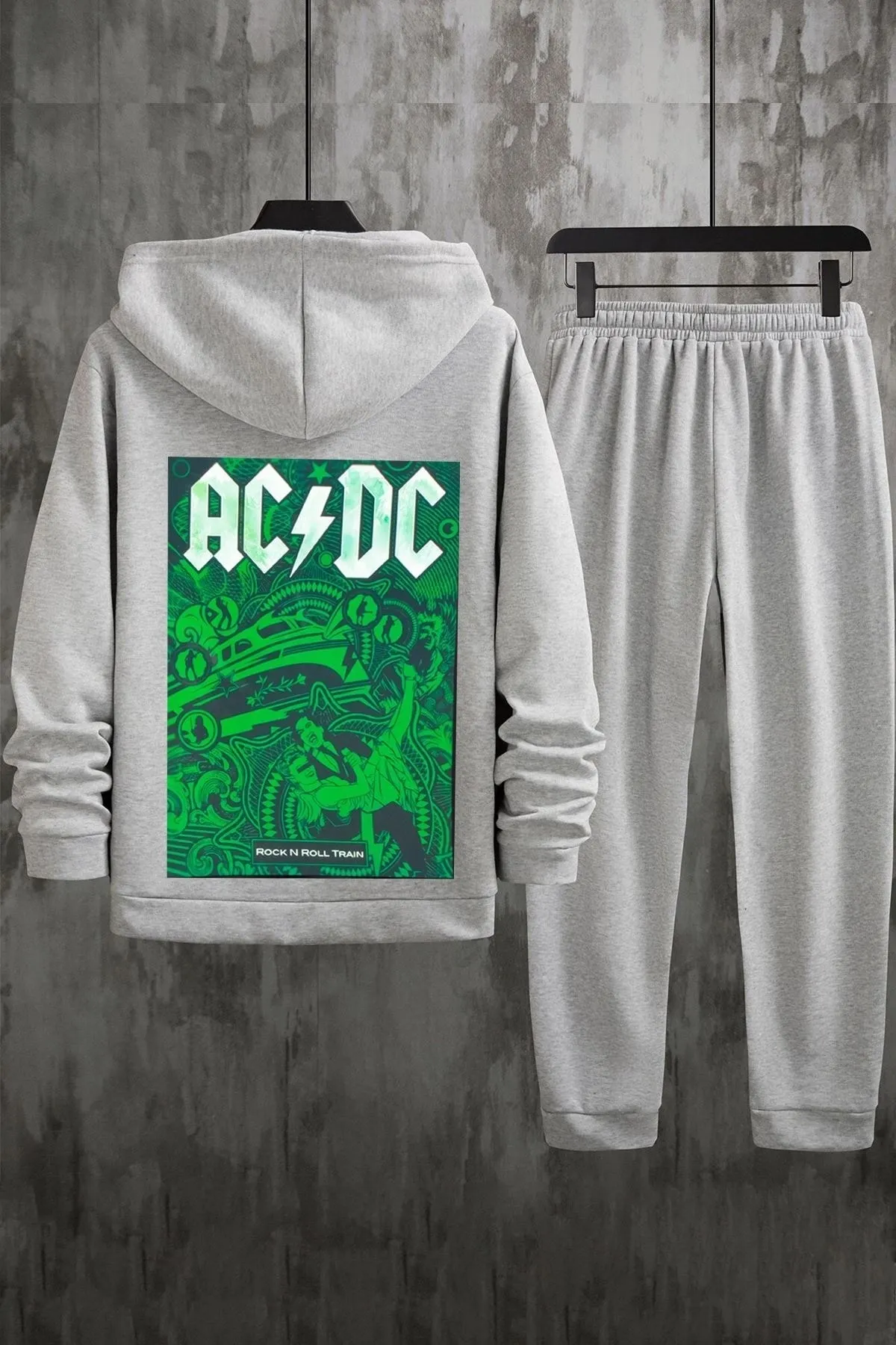 uyguntarz  Bedrucktes Unisex-Trainingsanzug-Set von Acdc