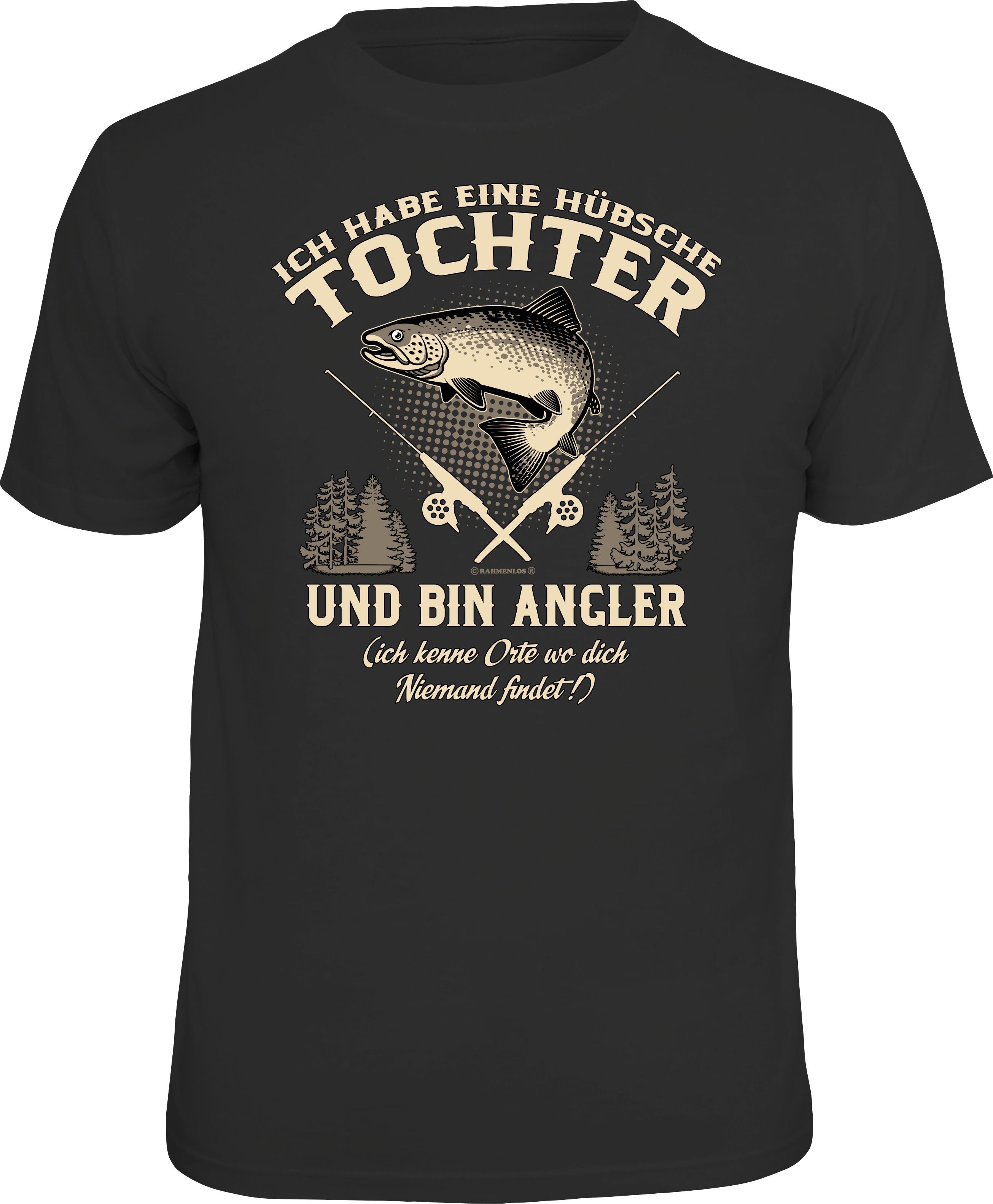 Rahmenlos T-Shirt Das Geschenk für besorgte Väter/Angler 