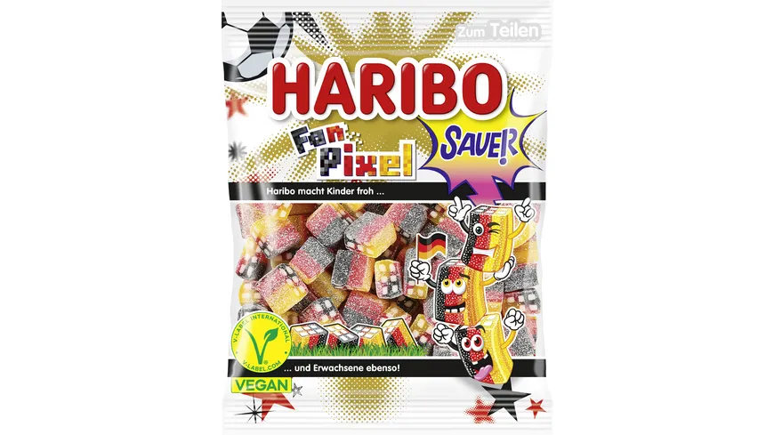 Haribo Fruchtgummi Fan Pixel sauer vegan 160 g