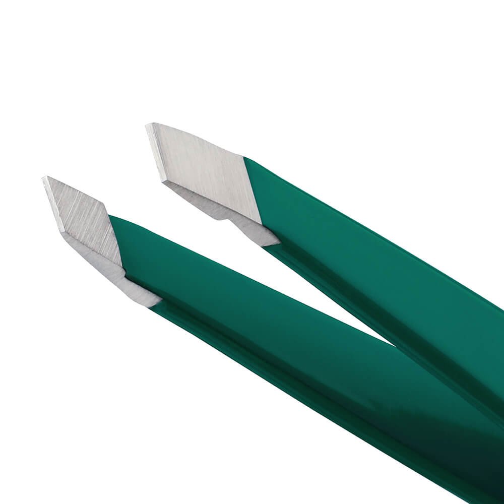 Tweezerman Brow Tools Emerald Shimmer Mini Slant Tweezer & Case