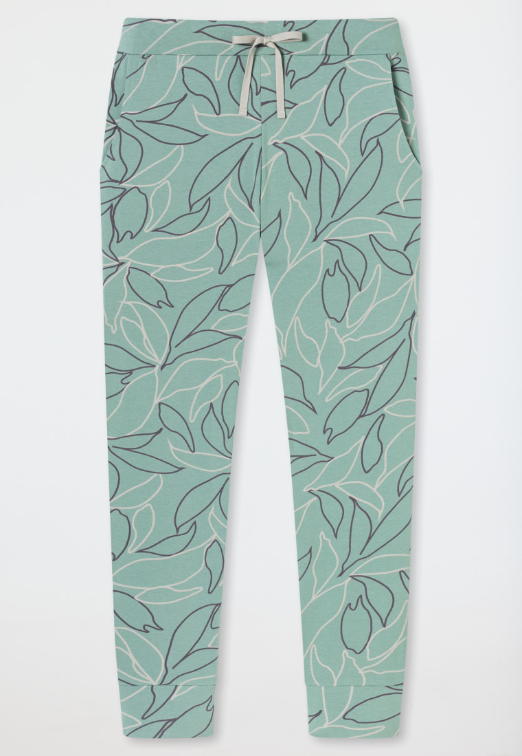 Hose lang Bündchen Blumen multicolor - Mix+Relax