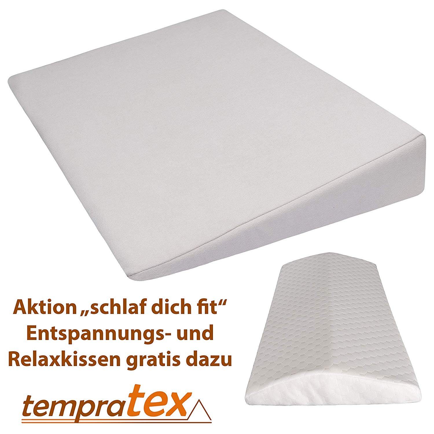 Matratzenkeil Bettkeil Schlaferhöhung formalind, Inklusive Gratis Nackenkissen