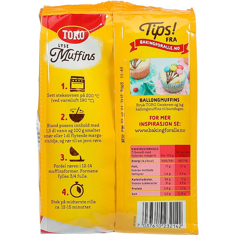 Toro Lyse muffins 331 g Toro