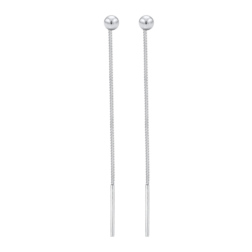 Elli Elli Boucles d'Oreilles Femmes Pendentif Géo Boule Minimaliste en Argent Sterling Boucles d'oreilles
