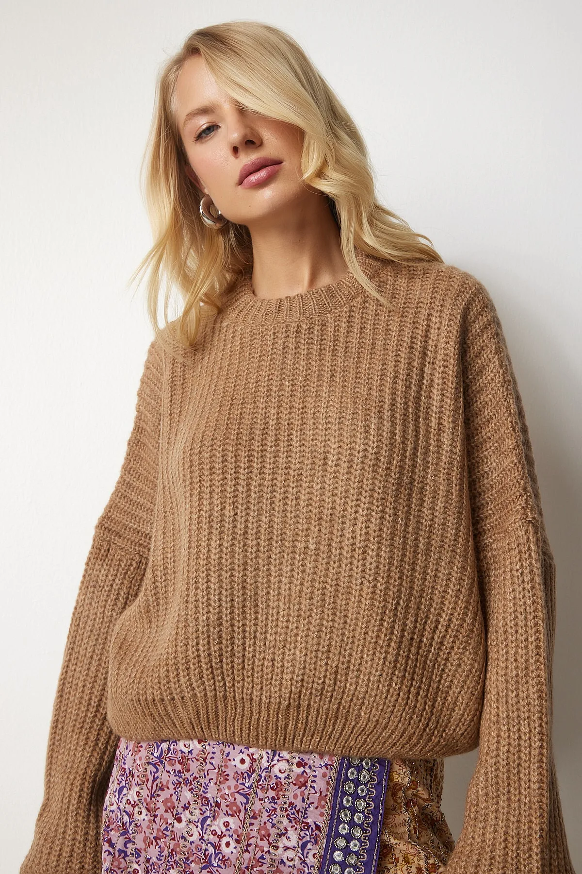 Happiness İstanbul  Pullover - Braun - Relaxed Fit
