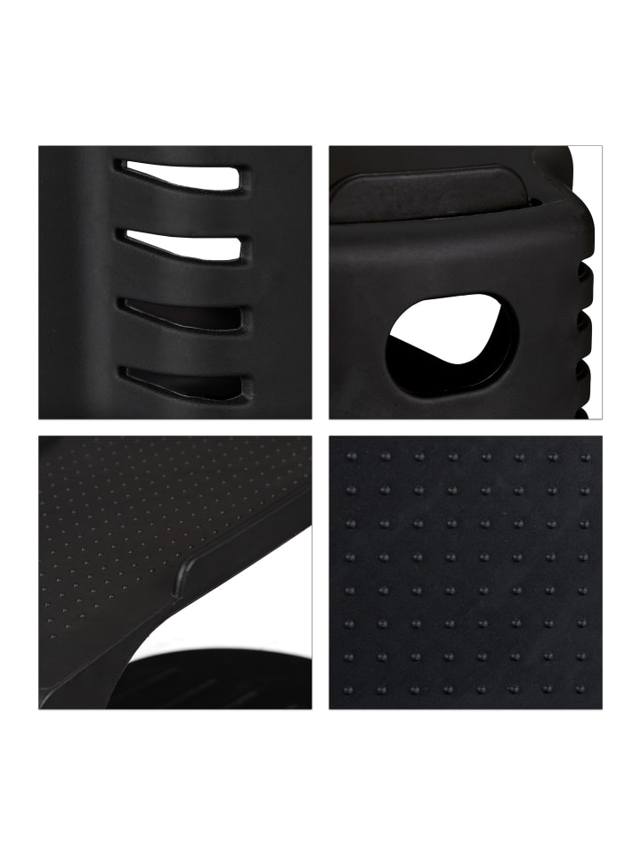 relaxdays 12x Schuhstapler in Schwarz günstig kaufen onesize