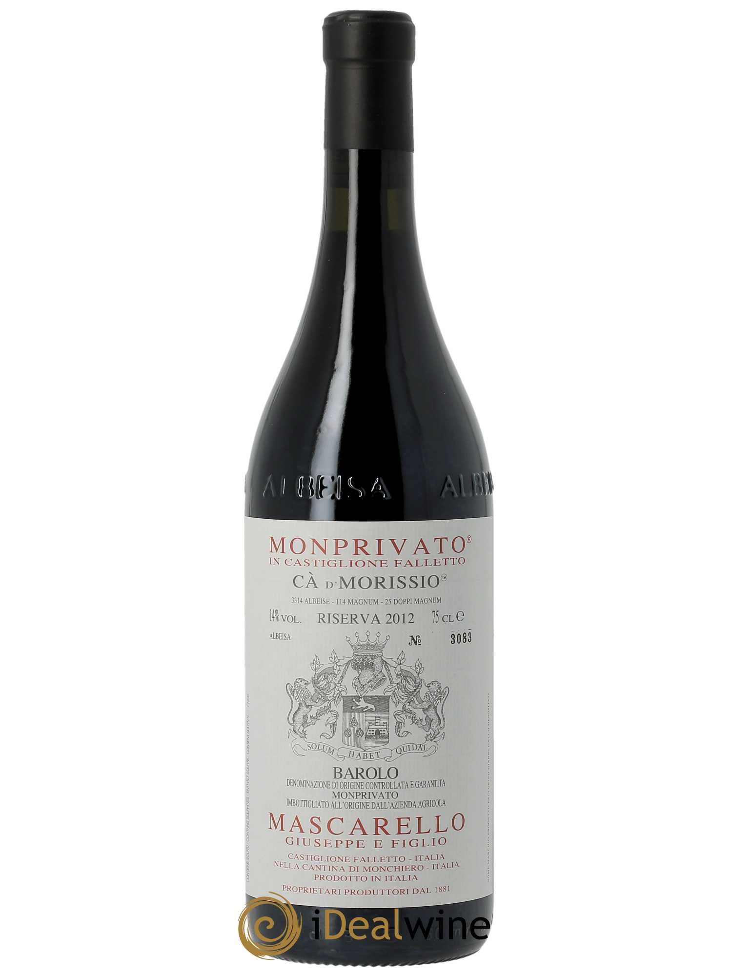 Barolo DOGC Monprivato Ca D'Morissio Giuseppe Mascarello  2012 - Lot de 1 Bouteille