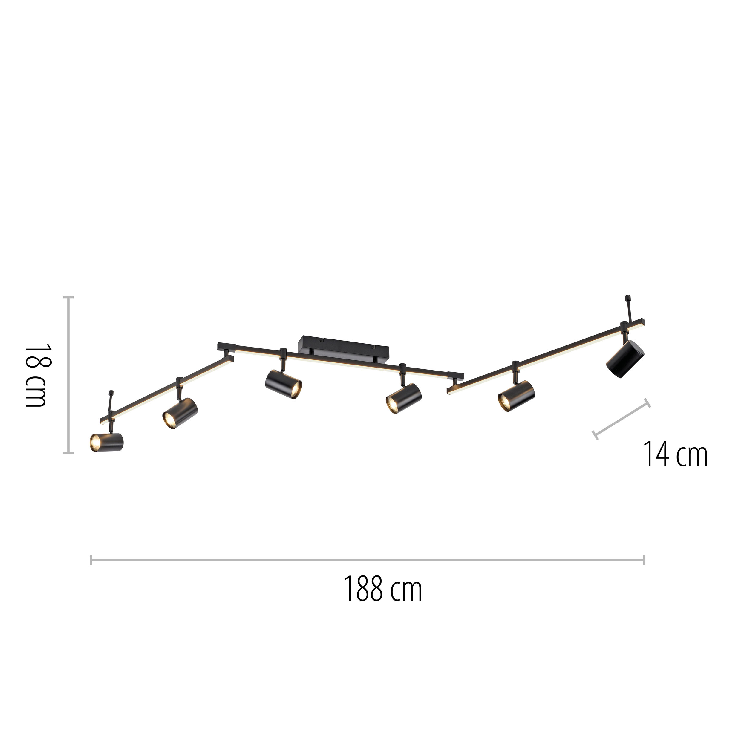Paul NeuhausLED-Deckenleuchte 6flg