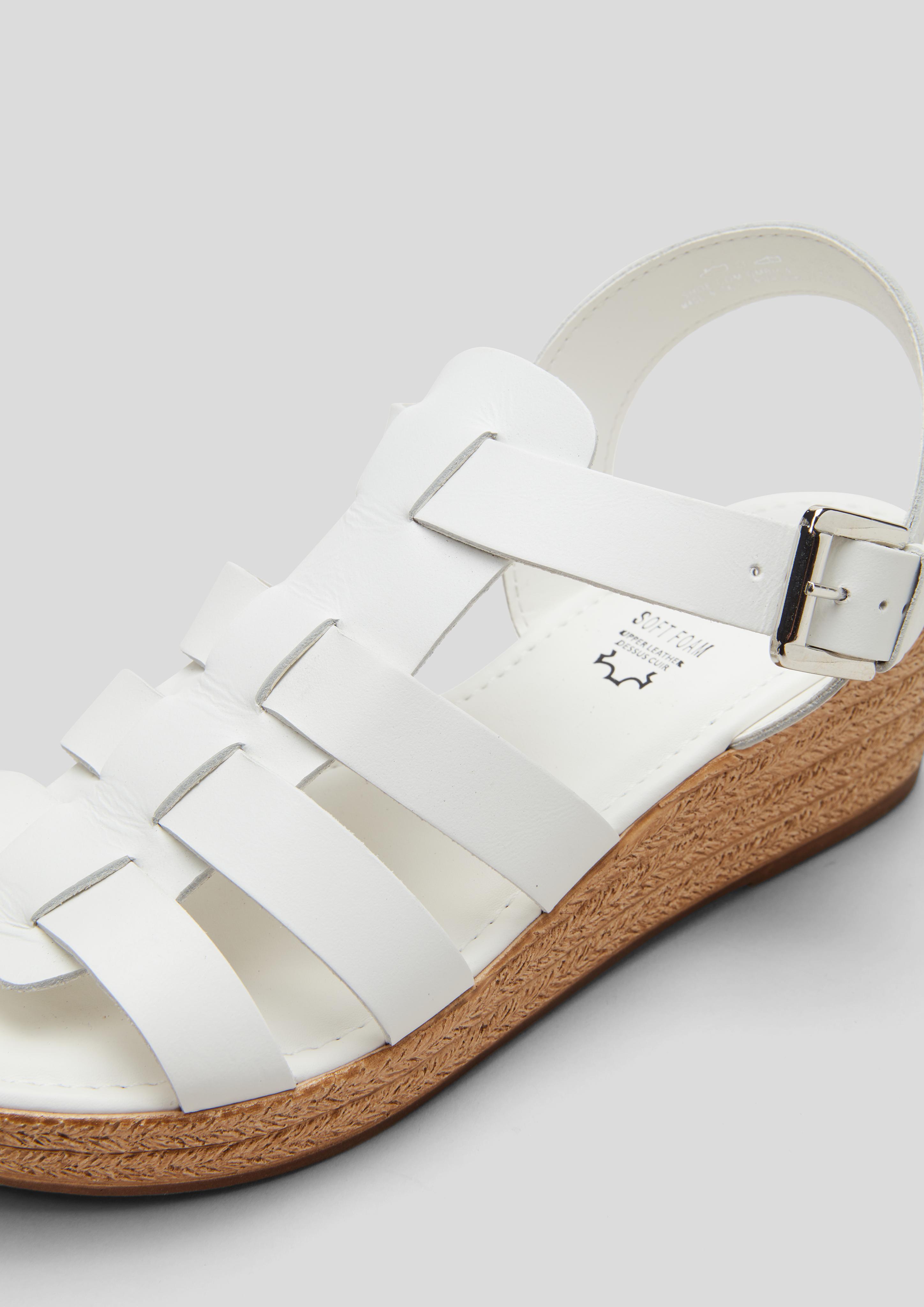 Leder-Sandalen mit Keilabsatz  101.101.103.28201-100