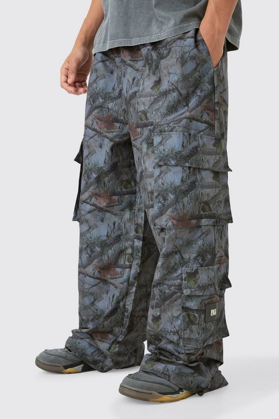 Camouflage Cargo-Hose mit elastischem Bund