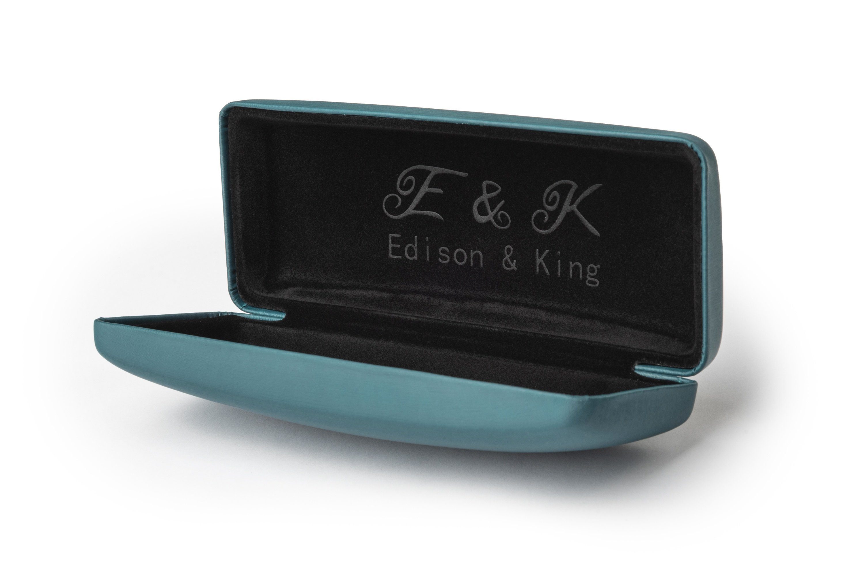 Edison & King Brillenetui Brillenetuis im 3er-Pack, hardcase - schwarz, türkis und lila