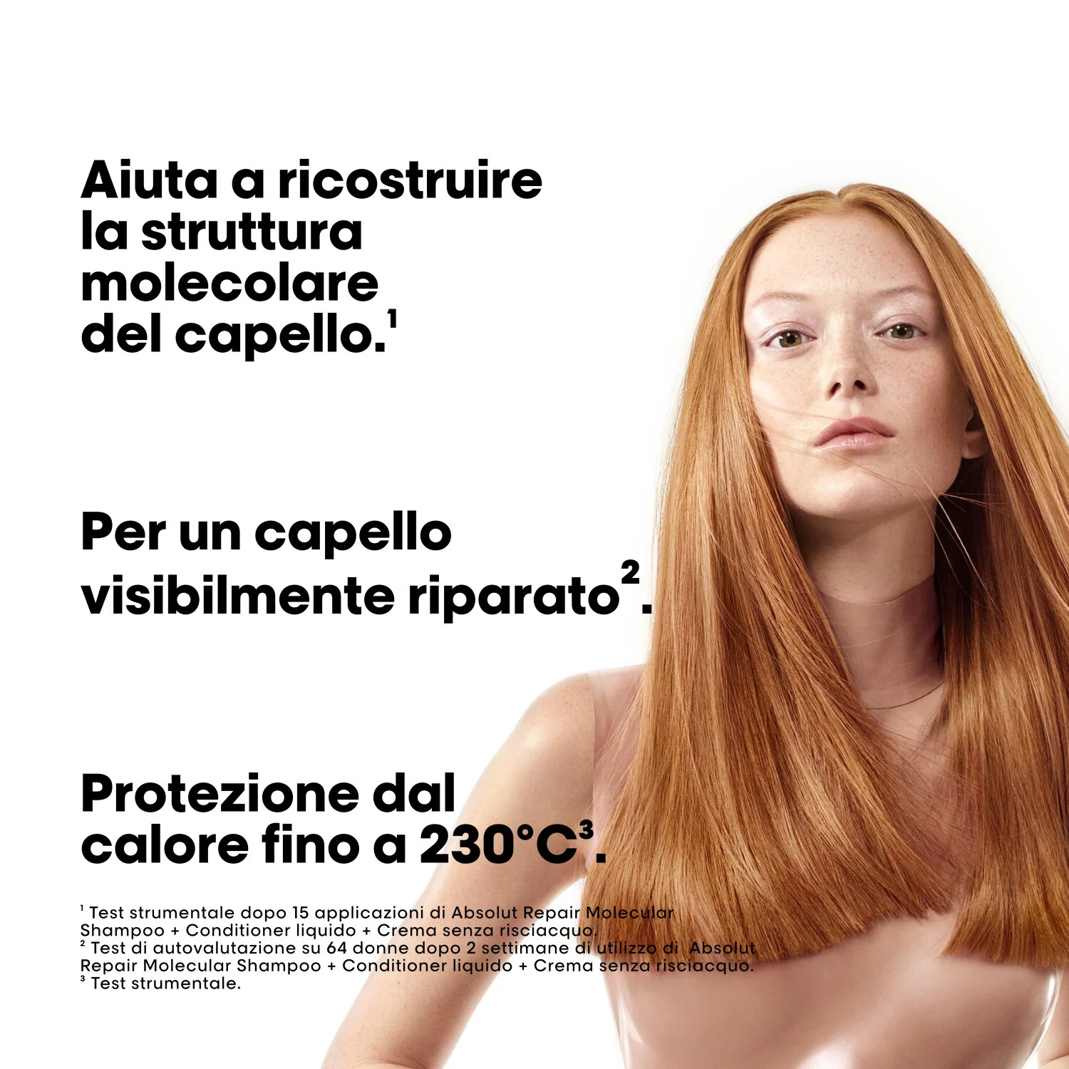 SERIE EXPERTOS Nueva mascarilla sin enjuague Absolut Repair Molecular - Crema para el cabello, crema para peinar y dar acabado al cabello