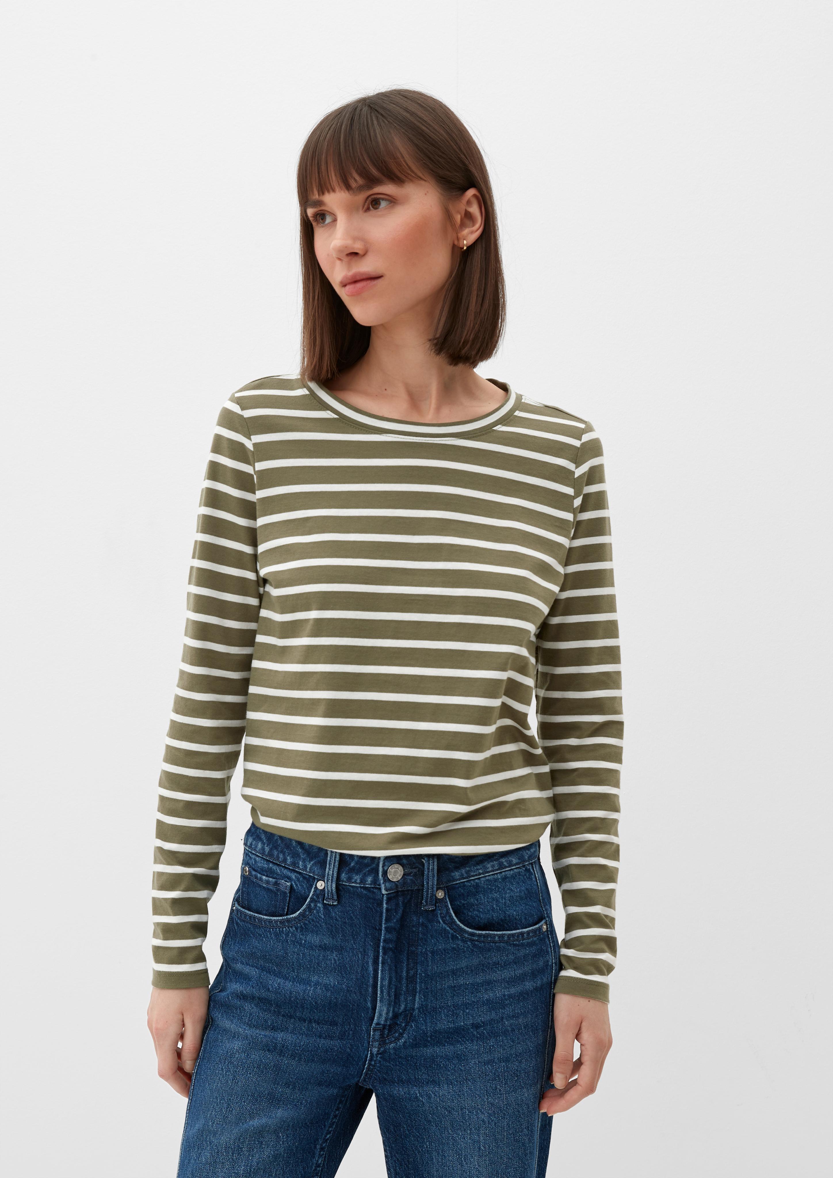 Gestreiftes Langarmshirt aus Jersey  2121699-79G2