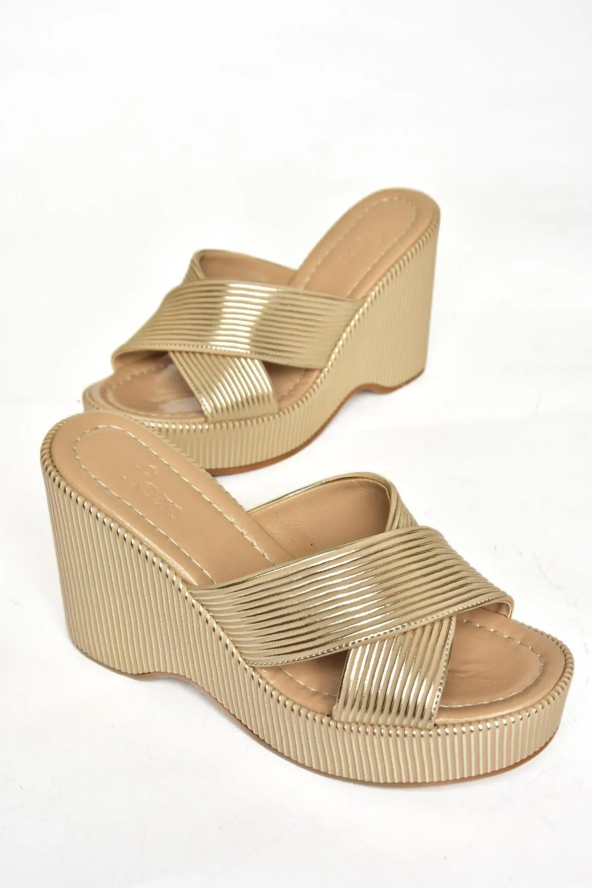 Fox Shoes  S250101409 Damen-Hausschuhe mit goldgefüllter Sohle