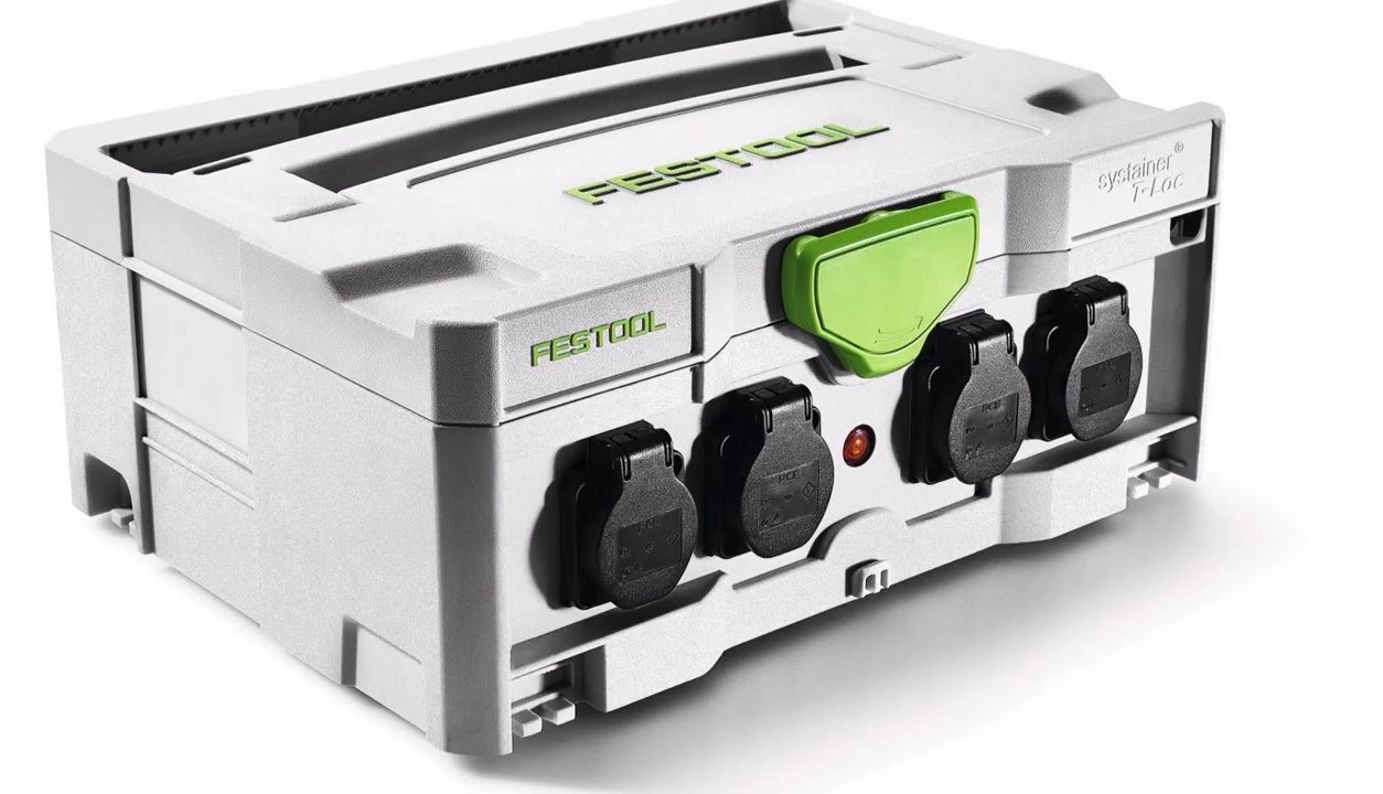 Festool Tilbehør 200231 SYS-PowerHub SYS-PH 10 meter forlængerledning med 5 stikkontakter i Systainer