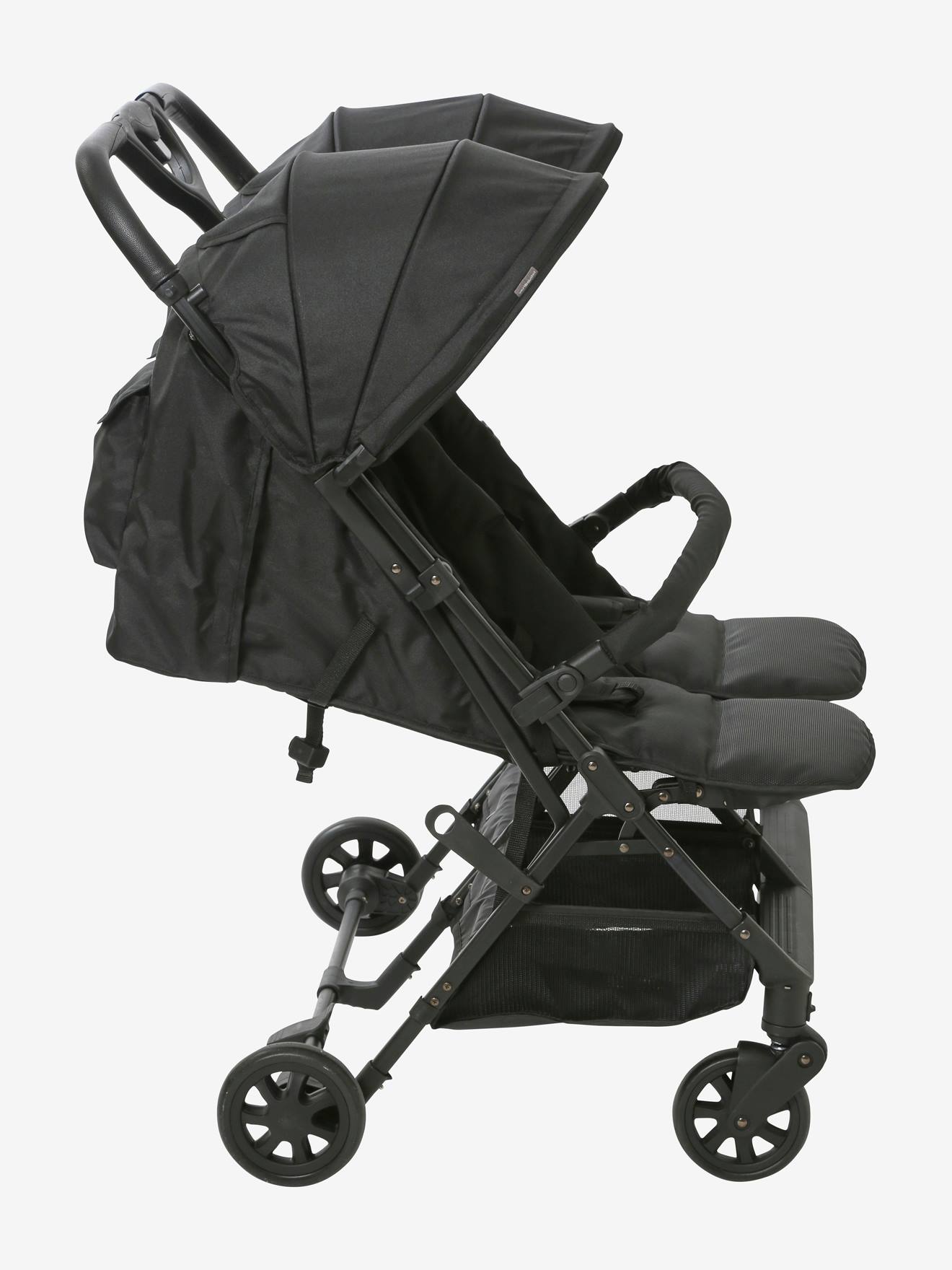 Vertbaudet Geschwister-Kinderwagen SPICA - schwarz