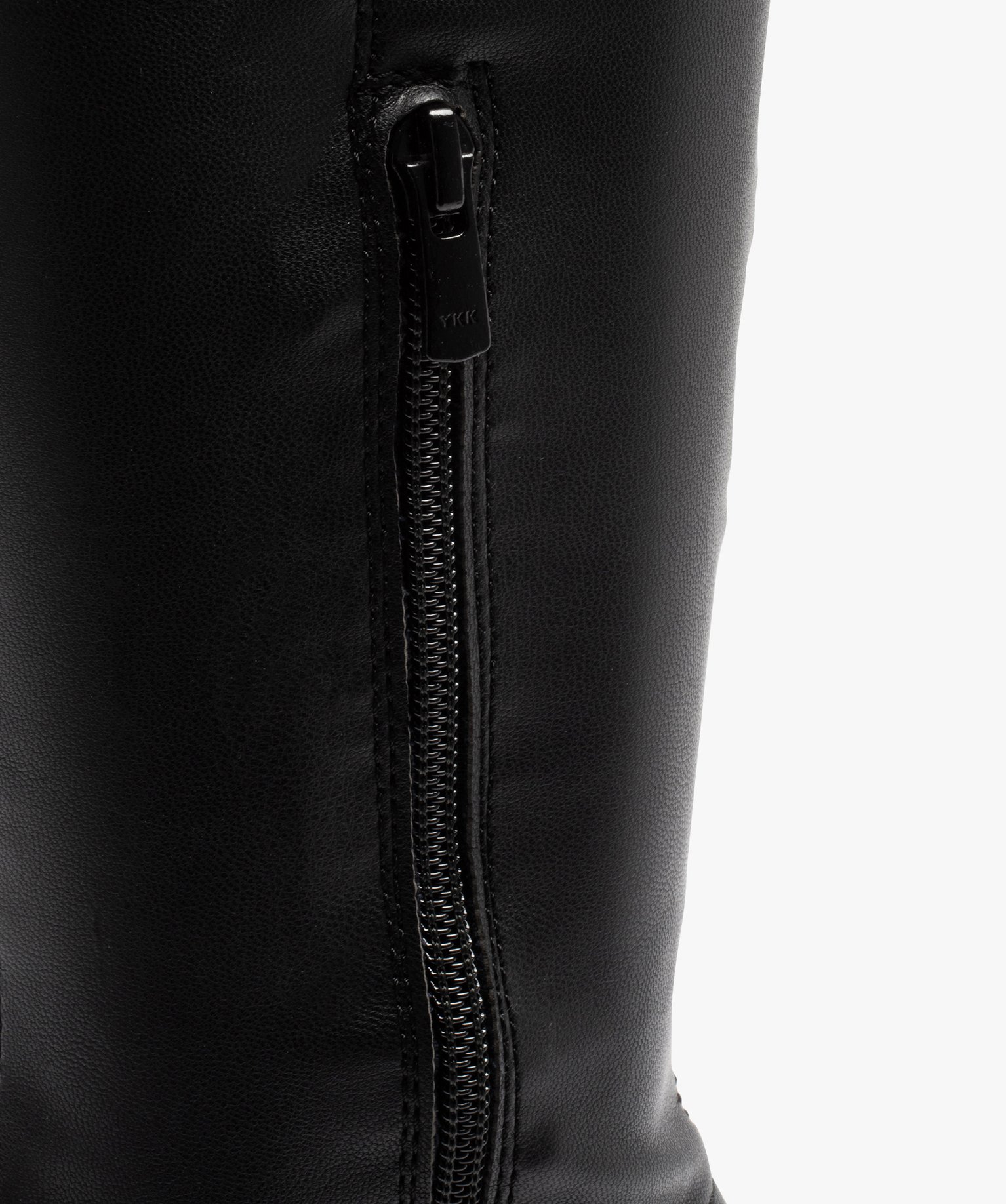 Cuissardes femme unies à talon large noir | GEMO