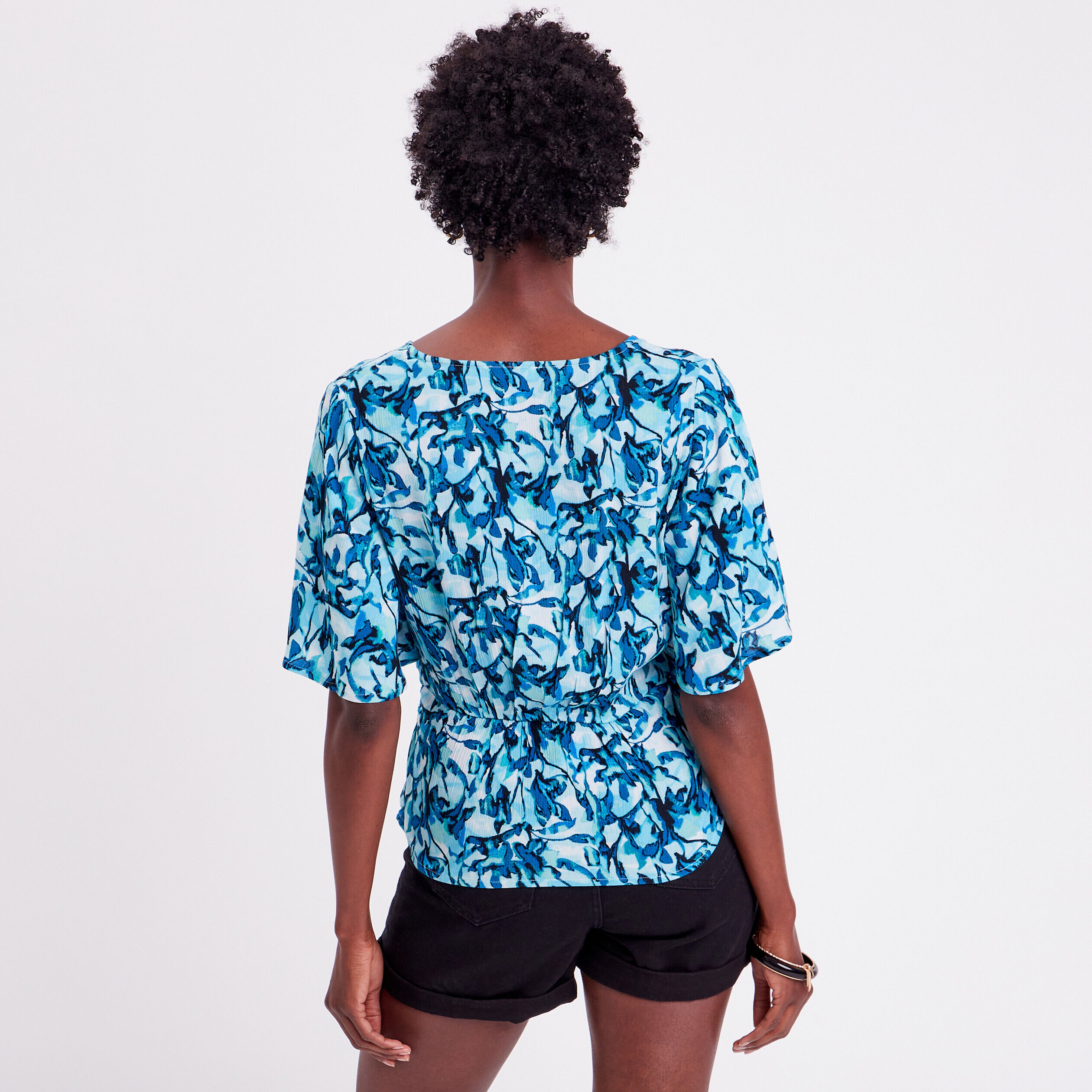 Blouse col cache-coeur blanc femme | Cache Cache