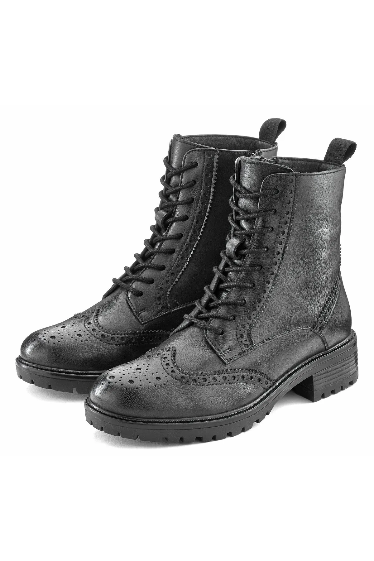 LASCANA  Stiefelette - Schwarz - Flacher Absatz