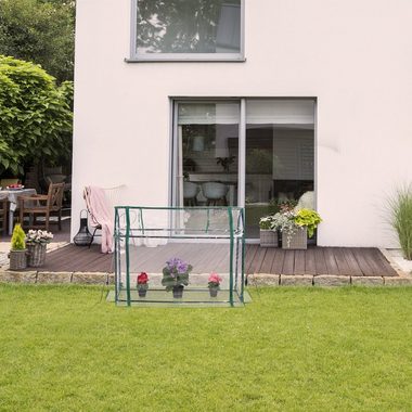 relaxdays Foliengewächshaus Foliengewächshaus PVC