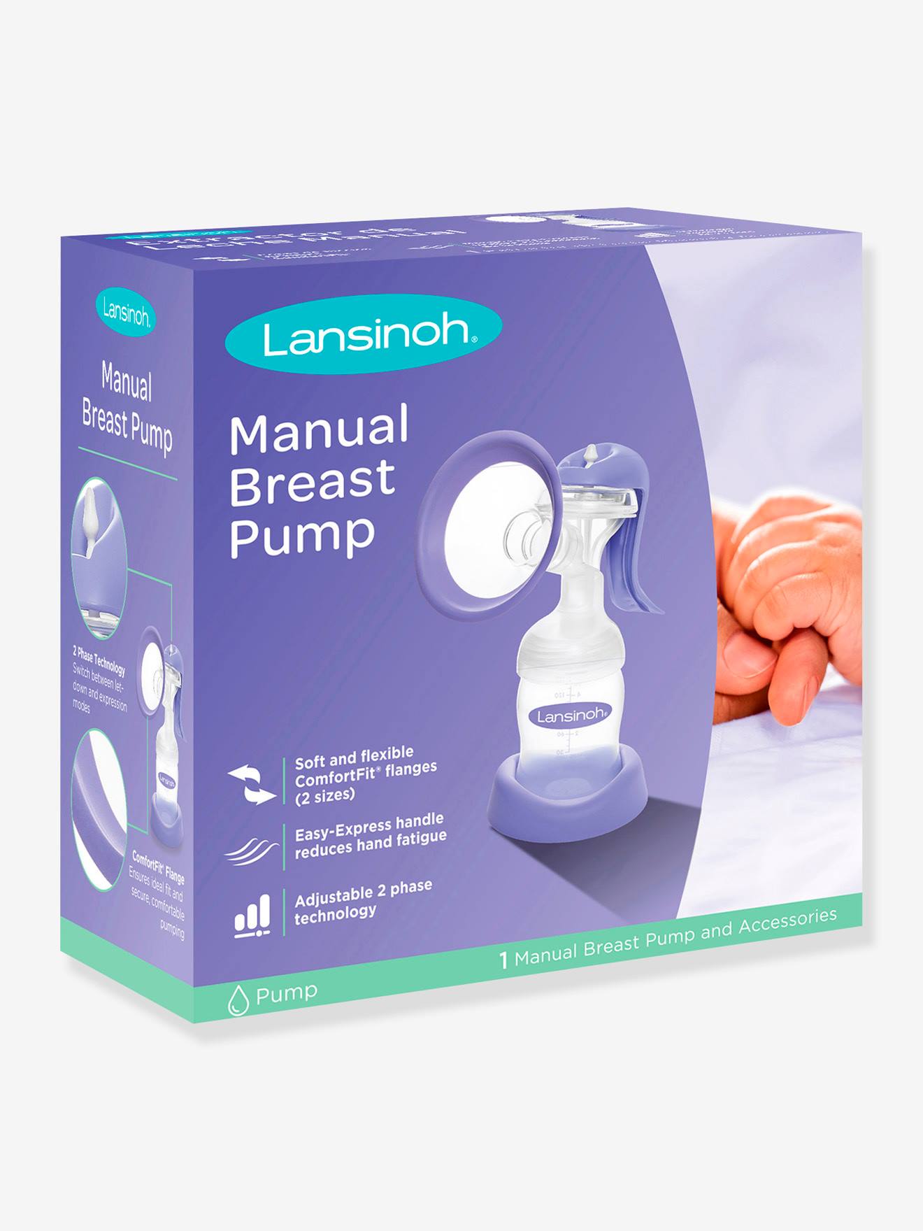 Tire-lait Manuel Natural Wave LANSINOH blanc
