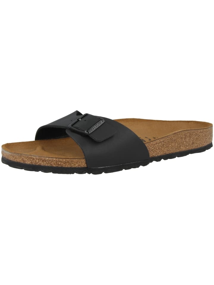 Birkenstock Pantolette Madrid Birko-Flor schmal in schwarz günstig kaufen