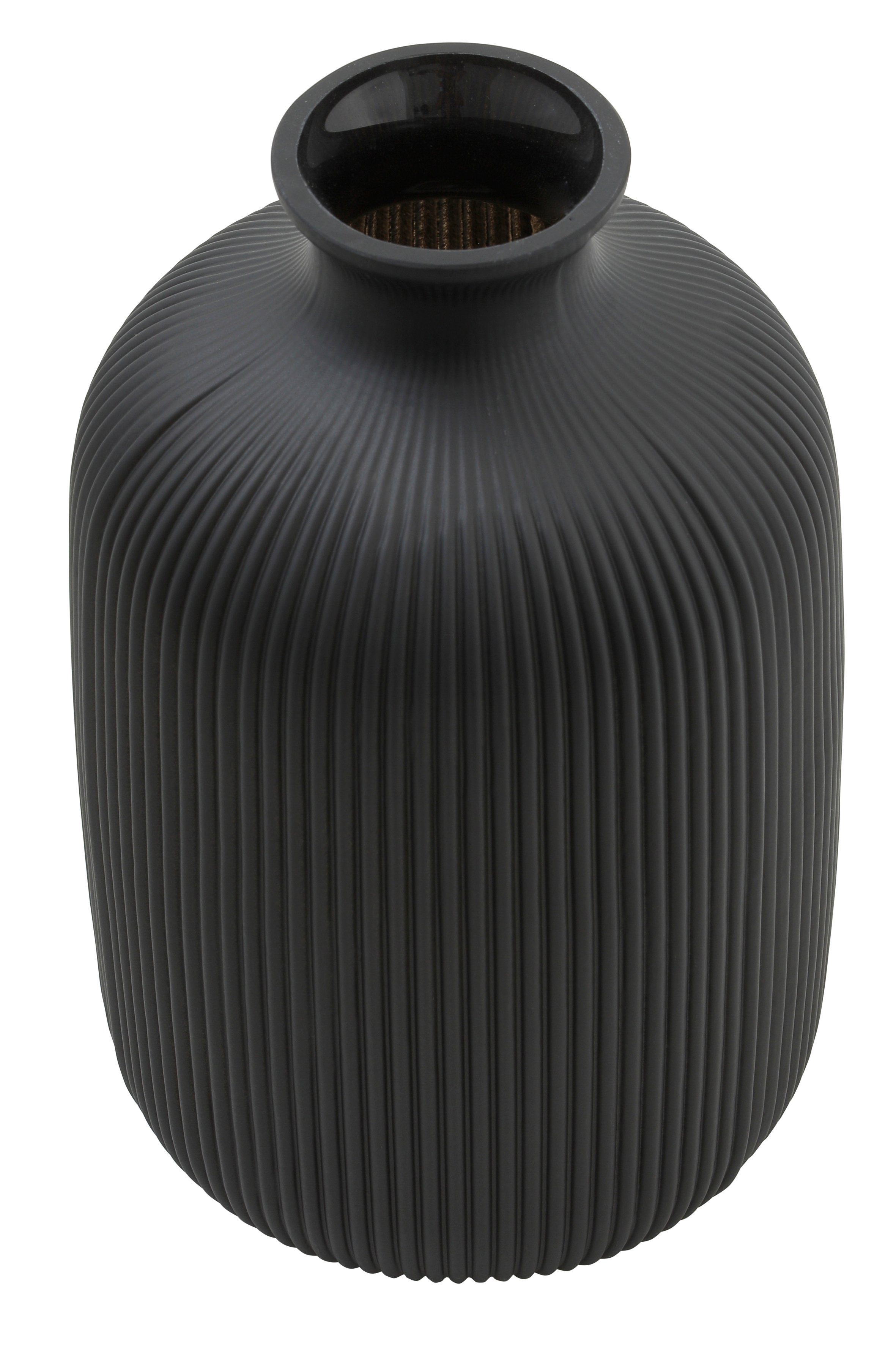 andas Dekovase Mingus, aus Glas, wundervolle Rillen-Optik, Höhe ca. 25 cm, Ø 16 cm