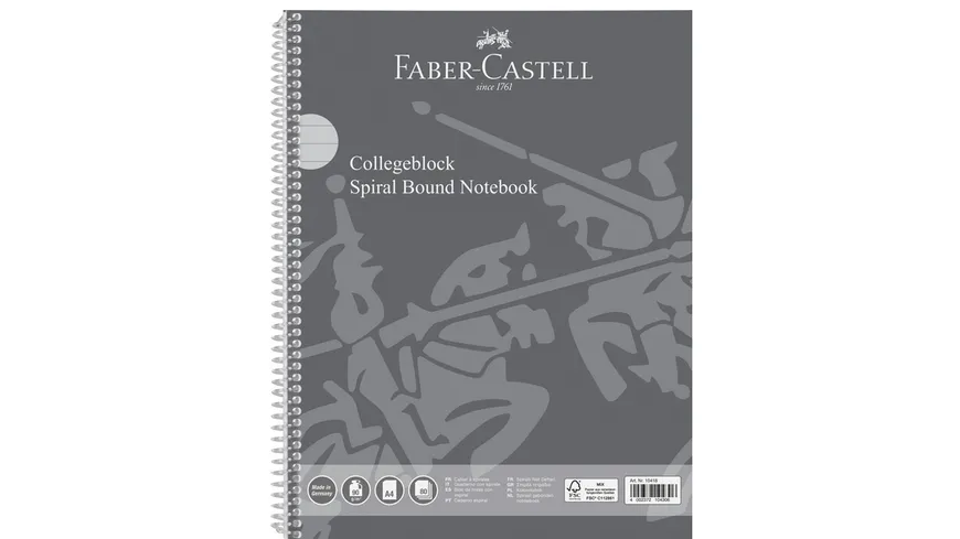 FABER-CASTELL Collegeblock A4 kariert 80 Blatt 90g