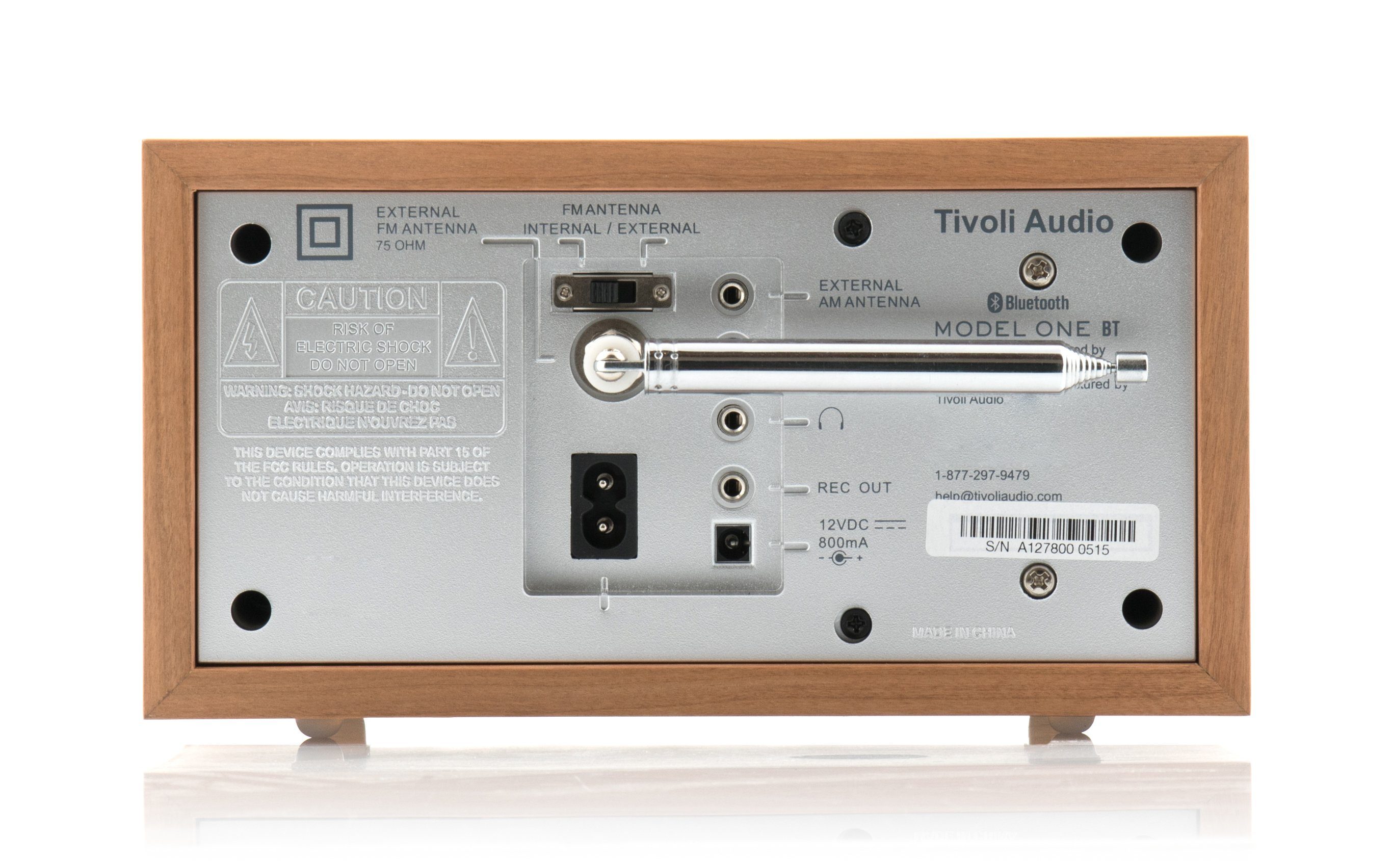Tivoli Audio Model One BT UKW-Radio (FM-Tuner, Retro-Optik, Bluetooth, Echtholz-Gehäuse, Tisch-Radio, Küchen-Radio)