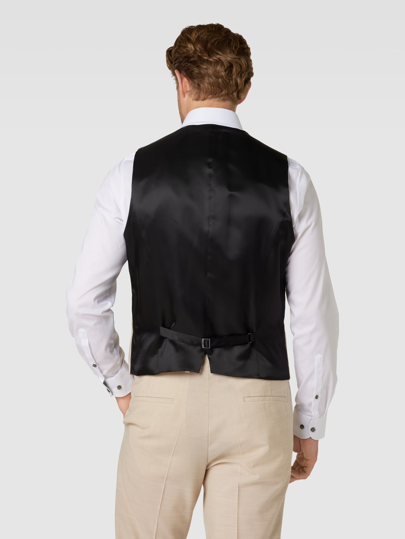 Anzugweste mit Zierkette in beige