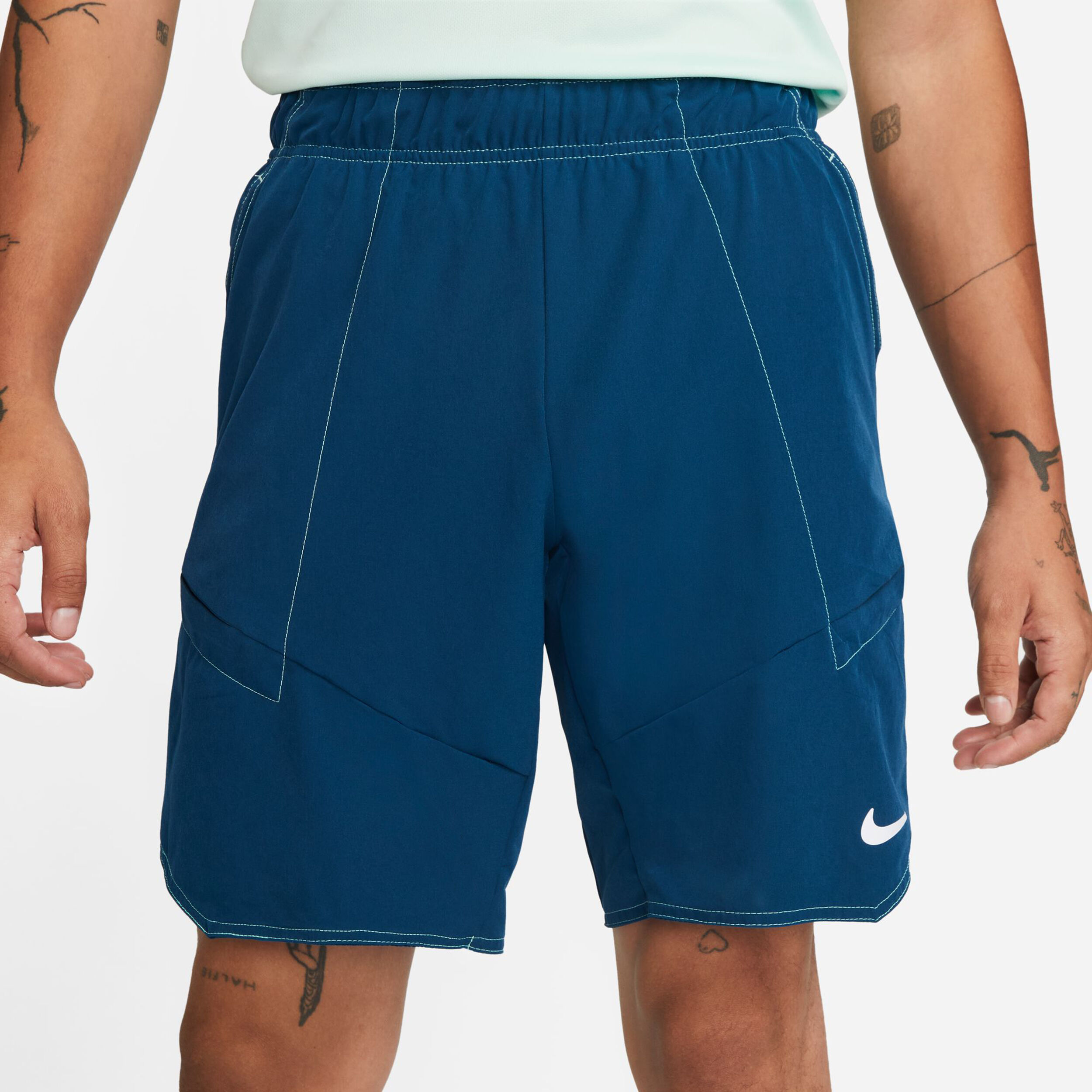 Court Advantage Dri-Fit 9in Shorts Herren - Blau, Weiß