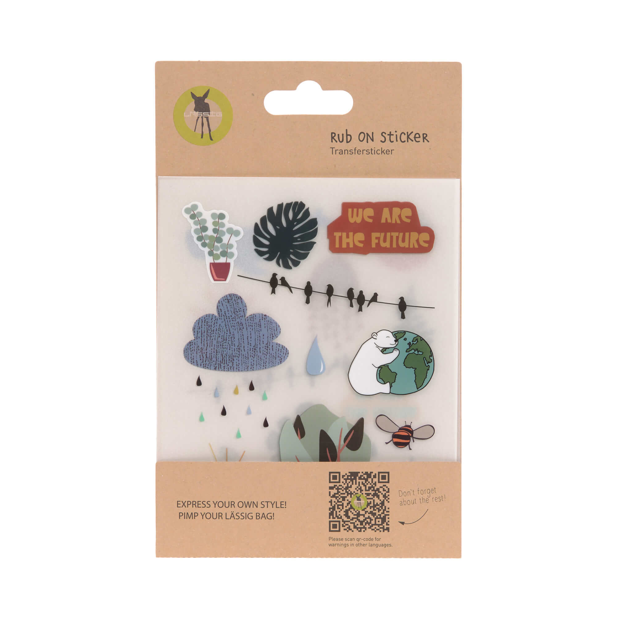 Transfer Sticker (3 Stk) - Rub on, Planet