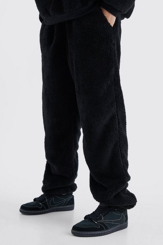 Einfache Oversize Borg-Jogginghose
