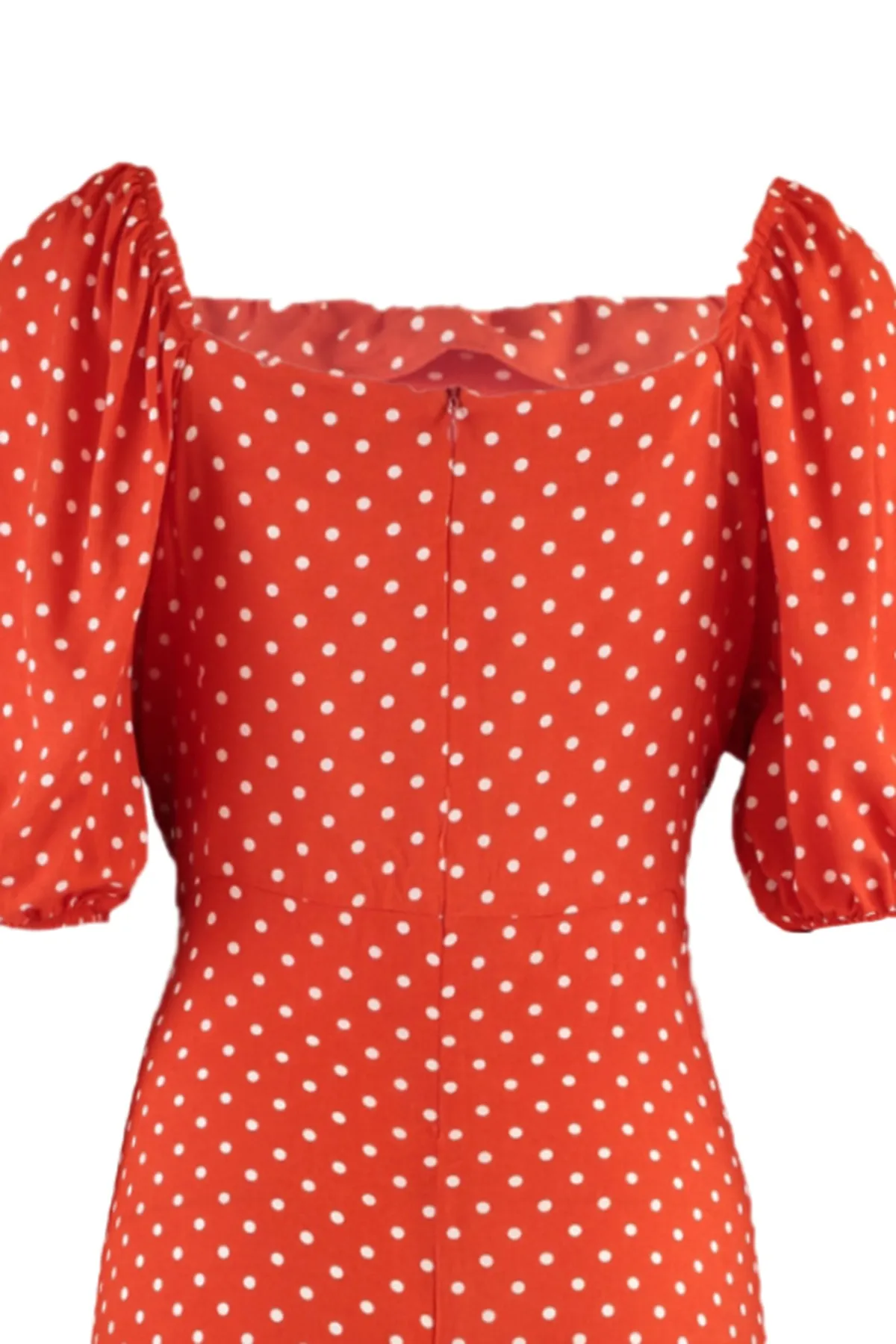 Trendyol Curve  Rotes gewebtes Kleid mit Tupfenmuster TBBSS22EL1712